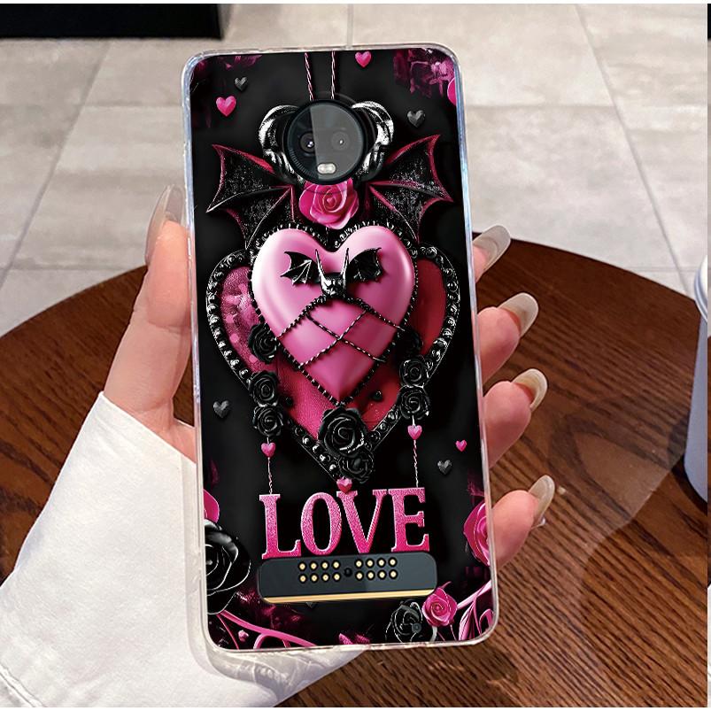 Für Motorola Moto Z3 Play XT1929 Hülle Klar Luxus Niedlich Liebeshase Lustig TPU Weiches Silikon Handyhülle Moto Z3 Play Rückabdeckung