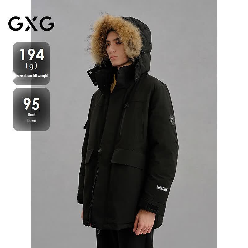 Мужская парка GXG с меховым воротником, пуховик L