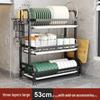 Multifunctional Kitchen Dish Rack: Countertop Draining Rack with Chopstick and Knife Holder for Dish Cabinets