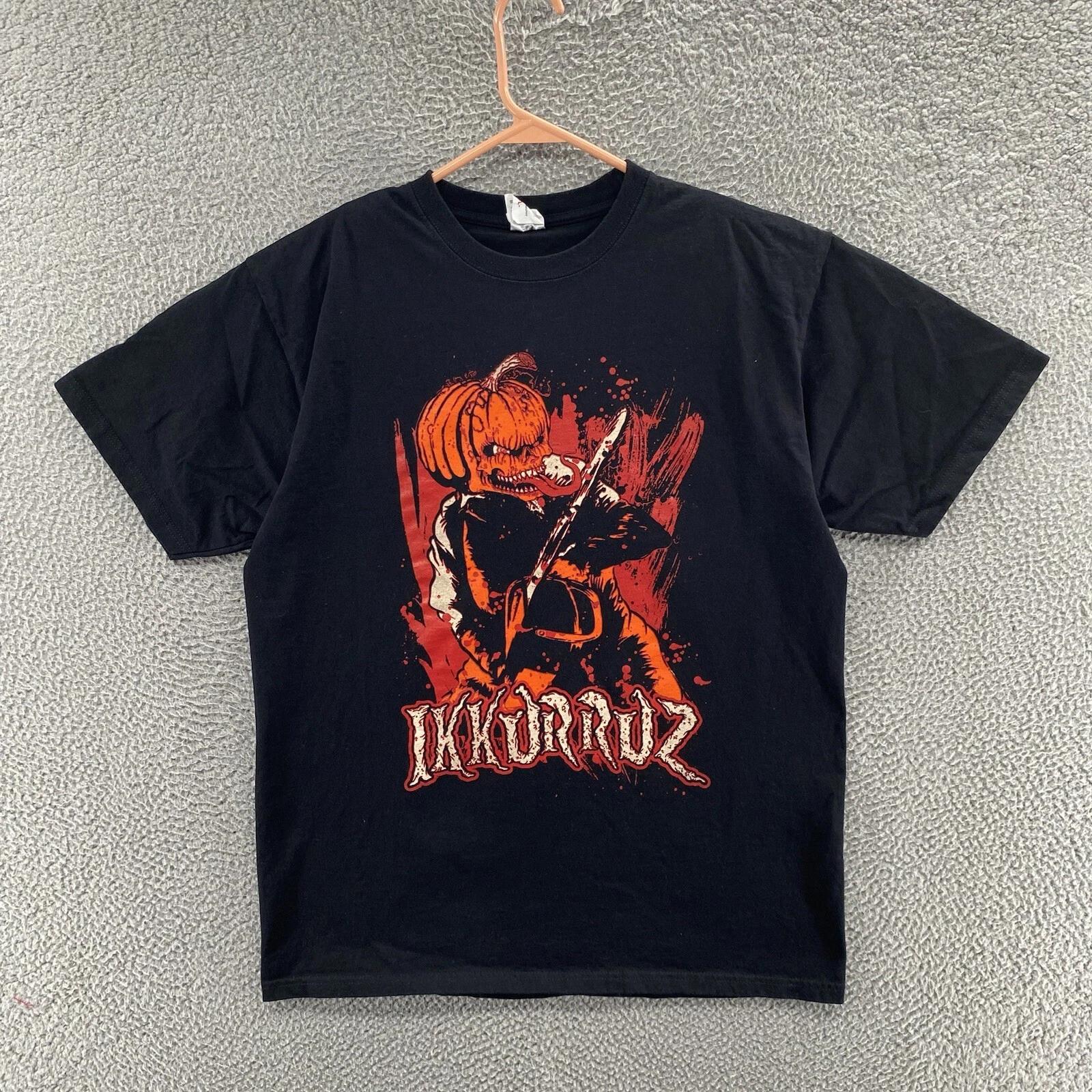 ikkurruz T Shirt Men Large Black Heavy Metal Horrorcore Rock Band Music Graphic S