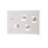 48"x36" White Cork Board with Linen Surface Wall-Mounted Bulletin Board