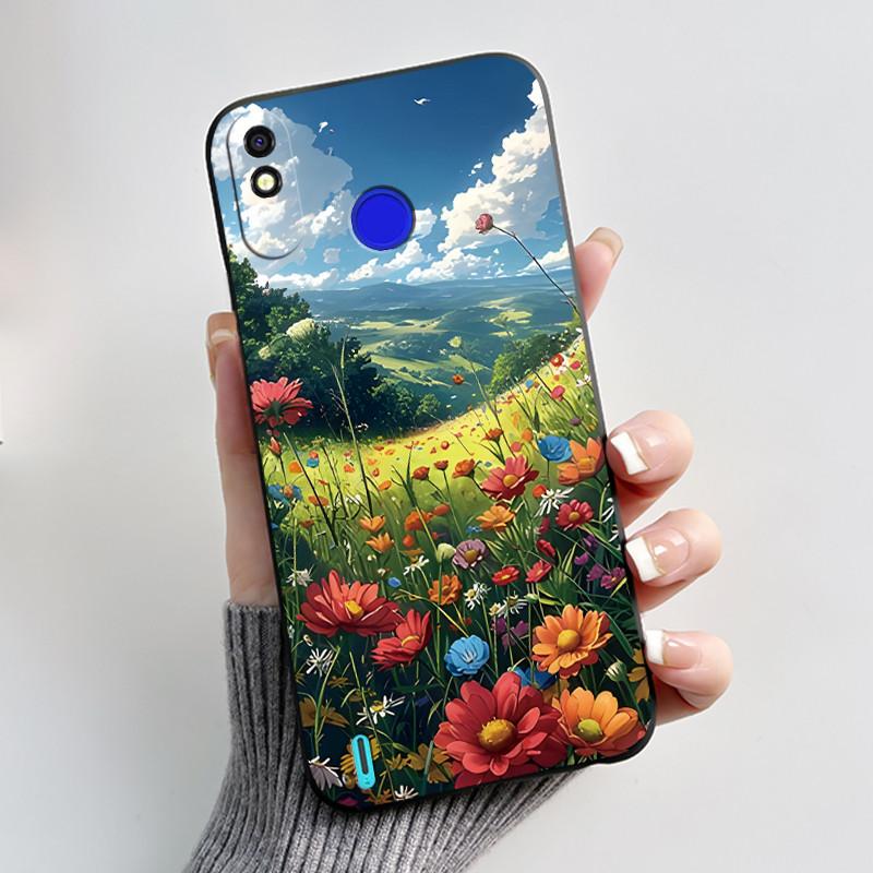 

For Tecno Pop 3 Plus Spark 4 Lite Casing Luxury Cute Cool Boys Girls Black Matte Soft silicone Shockproof Back Phone Cover Case Tecno Pop 3 Plus