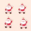 10pcs 15x22mm Cartoon Christmas Charms Enamel Santas Claus Charms Pendants for Jewelry Making DIY Necklace Earrings Accessories