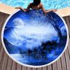 Round Beach Towel,Fantasy Winter Tree Printing Polyester Sand Resistant Beach Blanket,Absorbent Quick Dry Pool Towel Picnic Mat