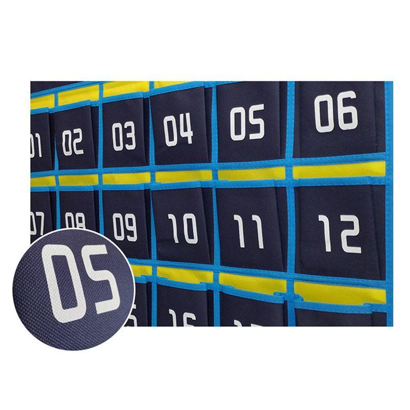 A84E-4X 36 Numbered Pockets Chart Cell Phone Hanging Organizer Hanging Storage Bag For Classroom Calculator Phone Holders