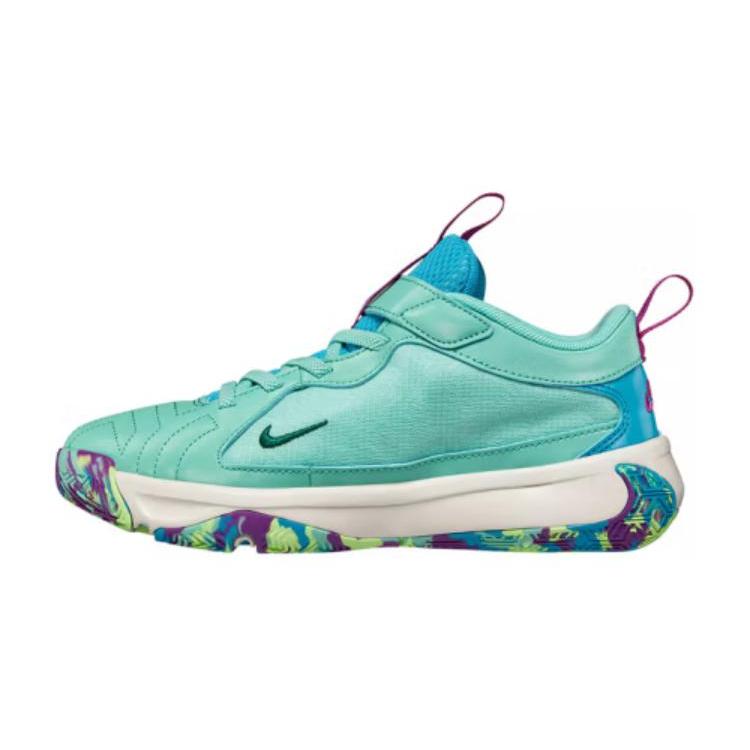 

New Nike Freak 5 Durable Lightweight Cushioning Low-Top Children s Basketball Shoes Teal Kids DZ4485-300 28