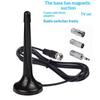75Ohm Fm Telescopic Antennas Amplified Dab Fm High Gain With 3 Adapters For Home Radio Use