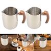 Milk Frothing Mug with Wooden Handle for Coffee Lovers