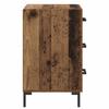 Nightstand with Drawers Rustic Wood Look 40 X 40 X 66 Cm Engineered Wood