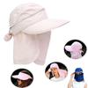 Fashion UV Protection Fisherman Cap Face Neck Cover Zipper Bucket Hats Removable Baseball Cap Summer