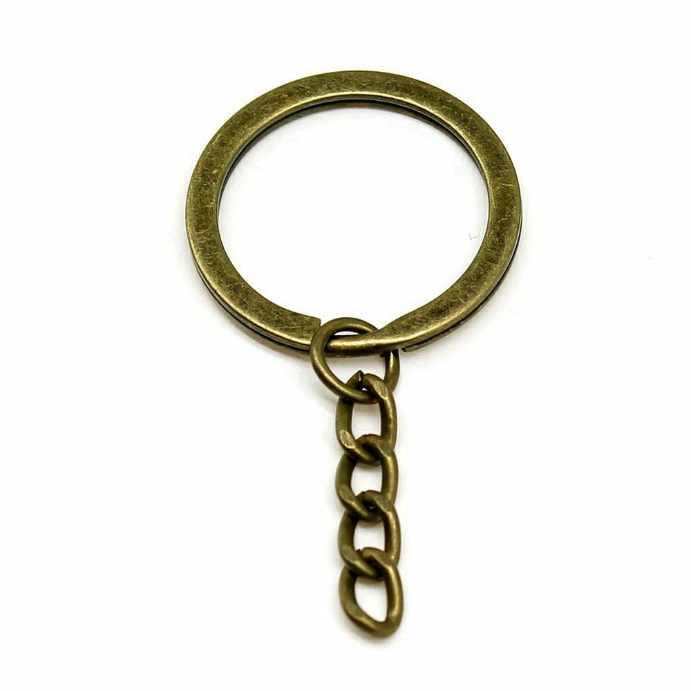 4 Colors 25mm 30mm Lobster Clasp Keychain With Extension Chain Jewelry Findings