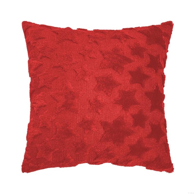 Occasion Themed Symbol Textured Furry Pillow Cover Strong Fabric for Living Room Seasonal Accent 30X50cm красный 1740₽