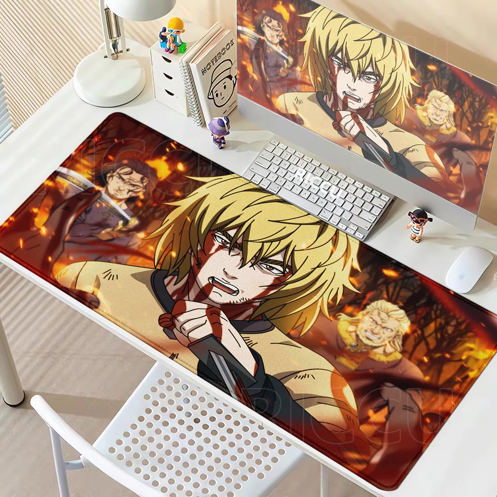 Gamer E-Sport Computer Mauspads Vinland Saga Mauspads Mechanische Tastatur Rutschfeste Gummi-Mauspads PC-Schrank Erweiterte Matten