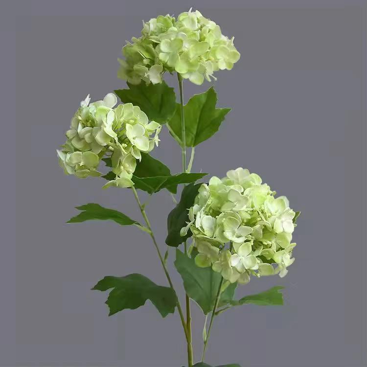 High Quality Artificial Silk Hydrangea Flower 3 Heads For Wedding Home Table Decorative Flowers