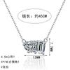Sterling Moissanite Heart Lock Necklace Women Sparkling Square Candy Pendant Simple Elegant Choker Chain