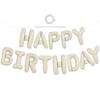 Gold Blue Happy Birthday Balloon 16Inch Foil Letters Birthday Sign Banner Bunting for Girls Boys Kids Adults Birthday Decoration