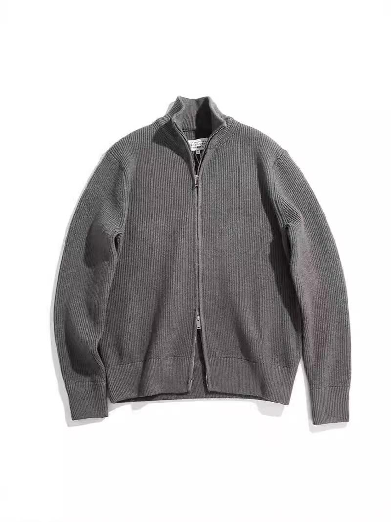 

Unisex High-Neck Double-Zip Sweater Coat: Anti-Pilling, Warm Knitwear for Autumn S 110-138 lbs темно-сірий колір