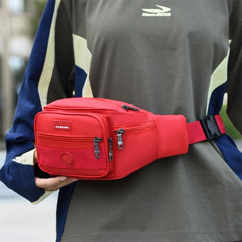 Unisex Multifunctional Waist Bag Large Capacity Waterproof Oxford Business Pack Trendy Crossbody Chest Bag for Travel Work
