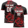 Přizpůsobené Fotbalové Tričko s Názvem Týmu a Číslem Personalizované DIY Kulatý Výstřih Černé Sportovní Trička Volné Rychleschnoucí Týmové Uniformy