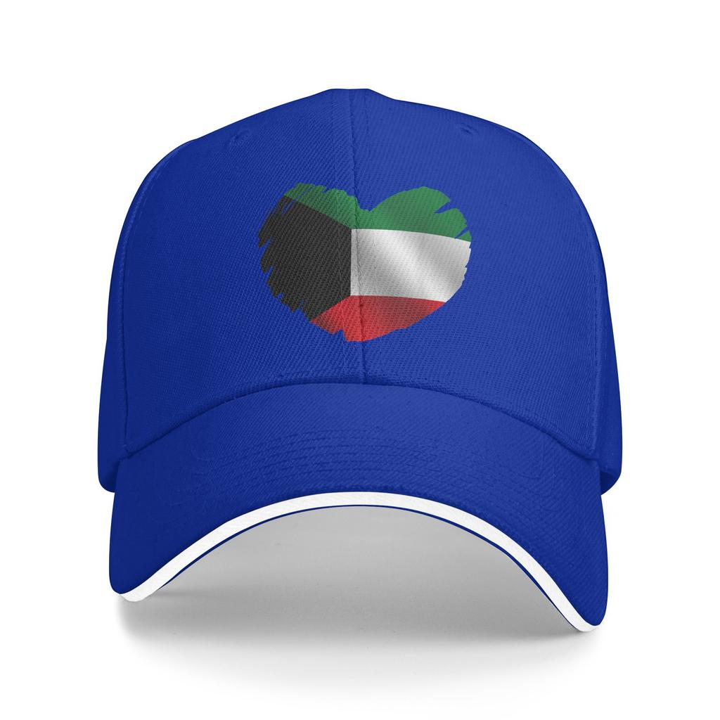 Unisexs WoUnisexs Kuwait Flag On Shape Of Heart Outdoor Hat  Trucker Baseball Caps Casual Baseball Cap Golf Hats