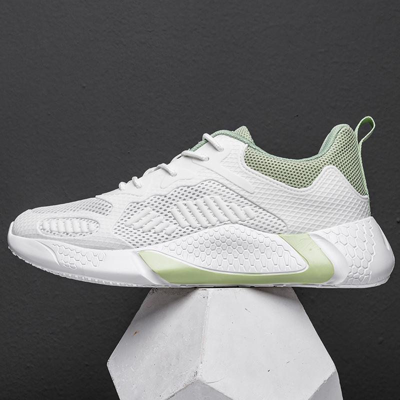 

Пара мужских и женских уличных белых туфель, модная мужская повседневная обувь, дышащая сетчатая обувь на платформе для пап, модная мужская обувь 44 зелёный