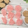 8 Pcs DIY Christmas Cartoon Biscuit Mould 3D ABS Plastic Baking Tool