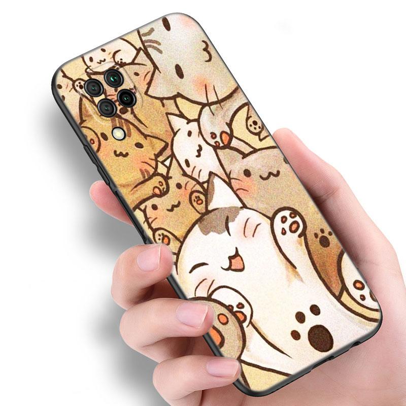 Милый чехол для телефона с изображением кота кавайи для Huawei Pura 70 Ultra P20 P30 P40 Lite P60 Art P50 Pro P50E P Smart 2018 2019 2020 2021