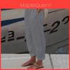 Cotton Linen Casual Pants With Pockets For Women Spring