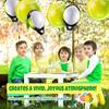 12 Pieces Tennis Party Balloons Green, Foil Tennis Racket Balloon for Men Women Sports Themed Birthday Party Decorations Supplies