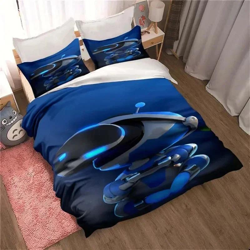 ASTRO BOT Cute Cartoon Bedding Set Duvet Cover Pillow Case Single Double King Size Adult Boys Bedroom