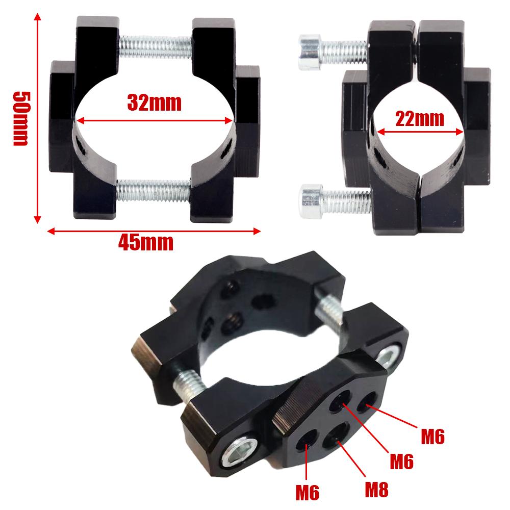 Motorcycle Fork Tube Handlebar Bracket 22-32mm Pressure Code Stent Mount Clamp Holder For Moto Spotlight Headlight Fog Lamp Clip