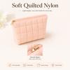 Puffer Makeup Bag Quilted Cosmetic Pouch Large Capacity Travel Organizer with Zipper Partition for Women Beauty Accessories