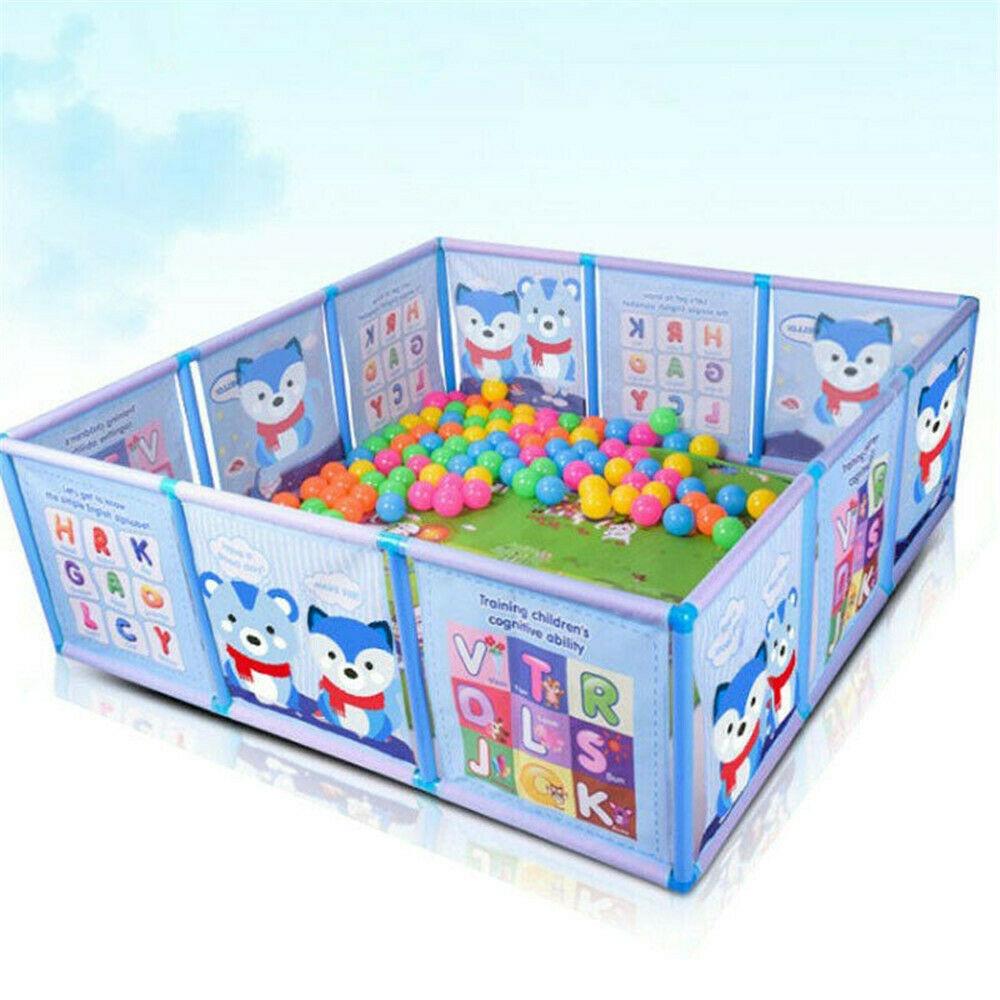 Plastic Folding Baby Safety Fence Baby Playpen Fence Pool Guard Protection Products Infant Crawling Guardrail Step 120*120*42CM