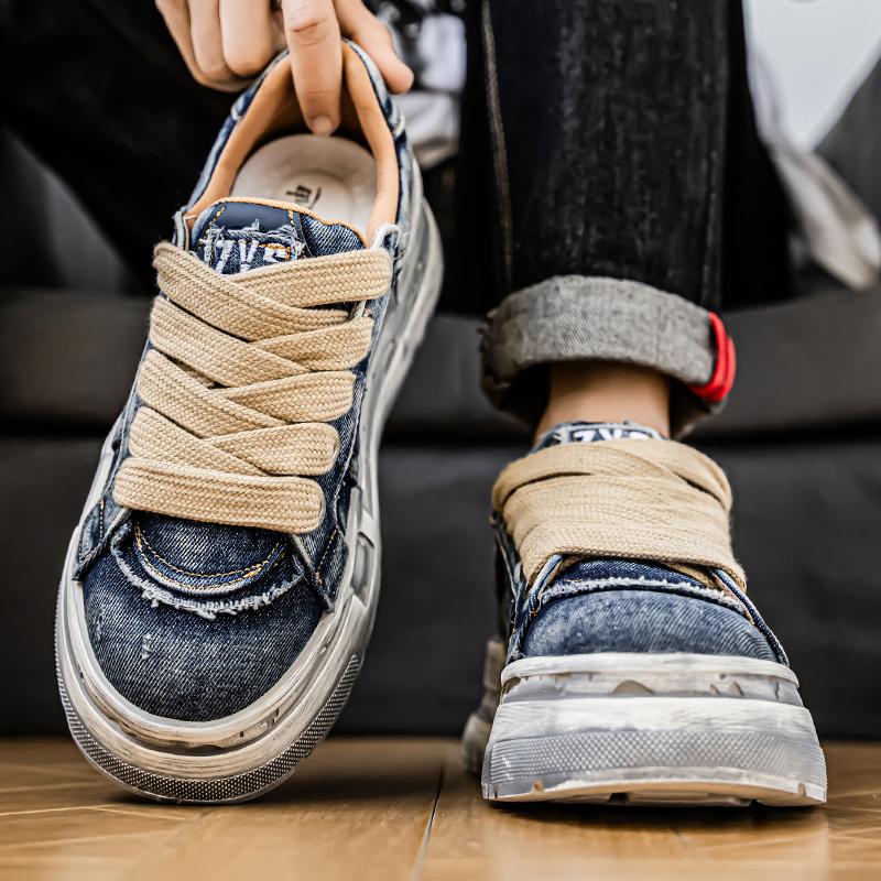 Men's Vulcanized Shoes Flat Non-slip Wear-resistant Breathable Sneakers Classic Fashion Canvas Casual Shoes Brand Shoes for Men