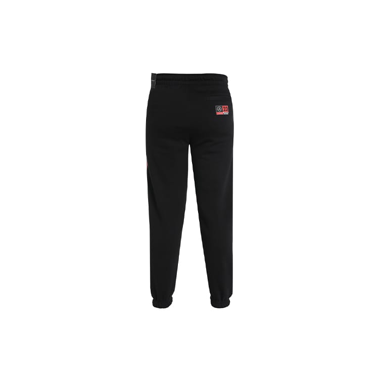 Jordan Air 23 Running Training Print Fleece Lined Foot Length Style Knitted Sweatpants Men's Black CV3162-010