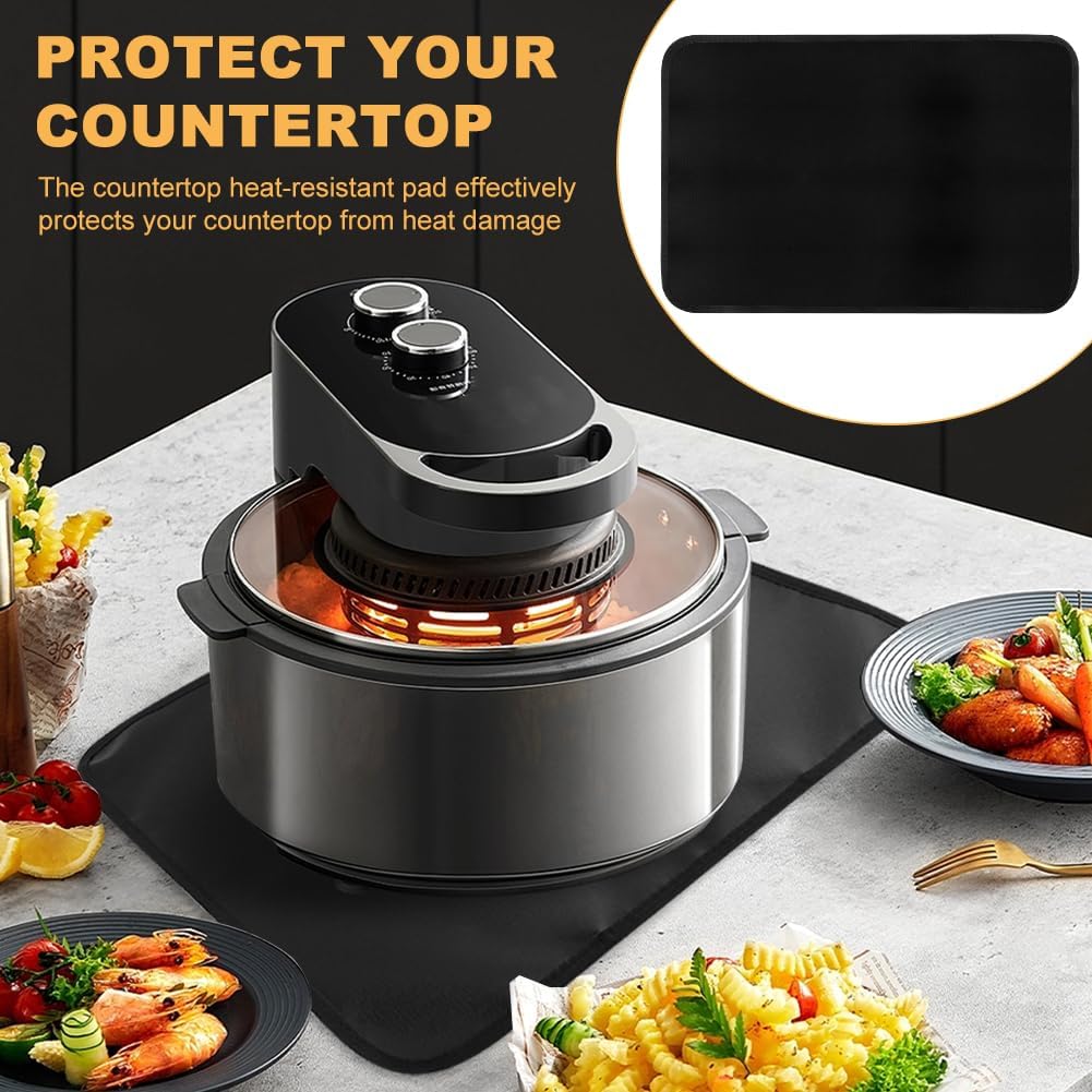 Heat Resistant Mat for Air Fryer, Hot Pads for Kitchen Counter Heat Protector, Countertop Protector Mats for Deep Fryer Coffee Machine Accessories