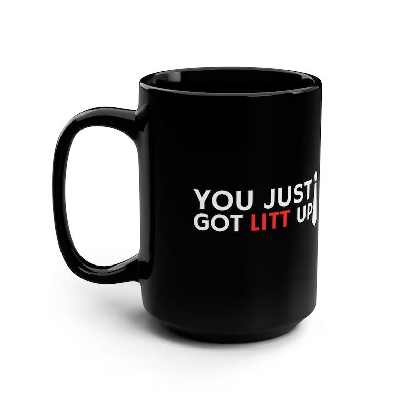 

You Just Got Litt Up Hardcover Lawyer Large Capacity Ceramic Coffee Mug Black Water Mug 15Oz 401-500ml