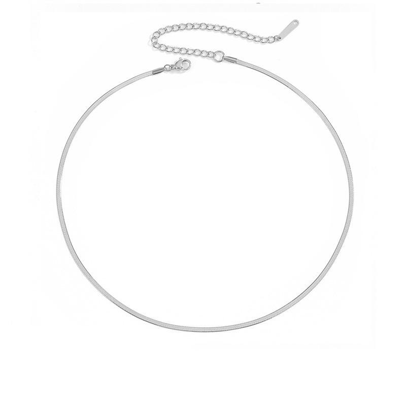 

St. Delan Women s European Fashion Snake Bone Clavicle Necklace - Gold-Plated Stainless Steel Jewelry