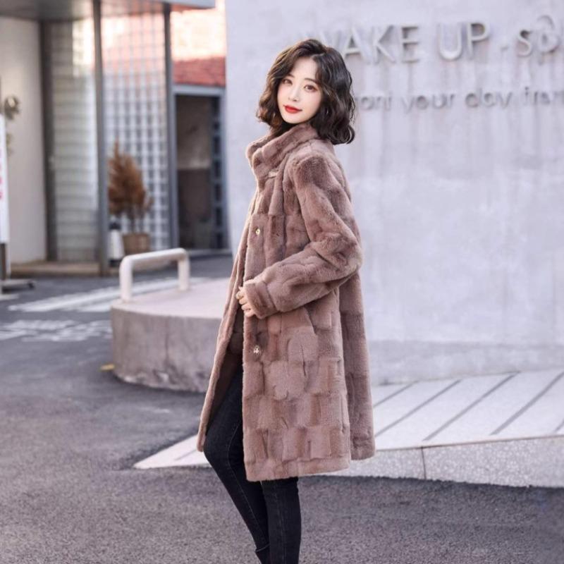 Winter Women's Thickened Warm Faux Fur Long Coat
