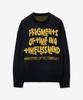 BLOND9 Timeless Jacquard Lettering Knit_Navy:Yellow