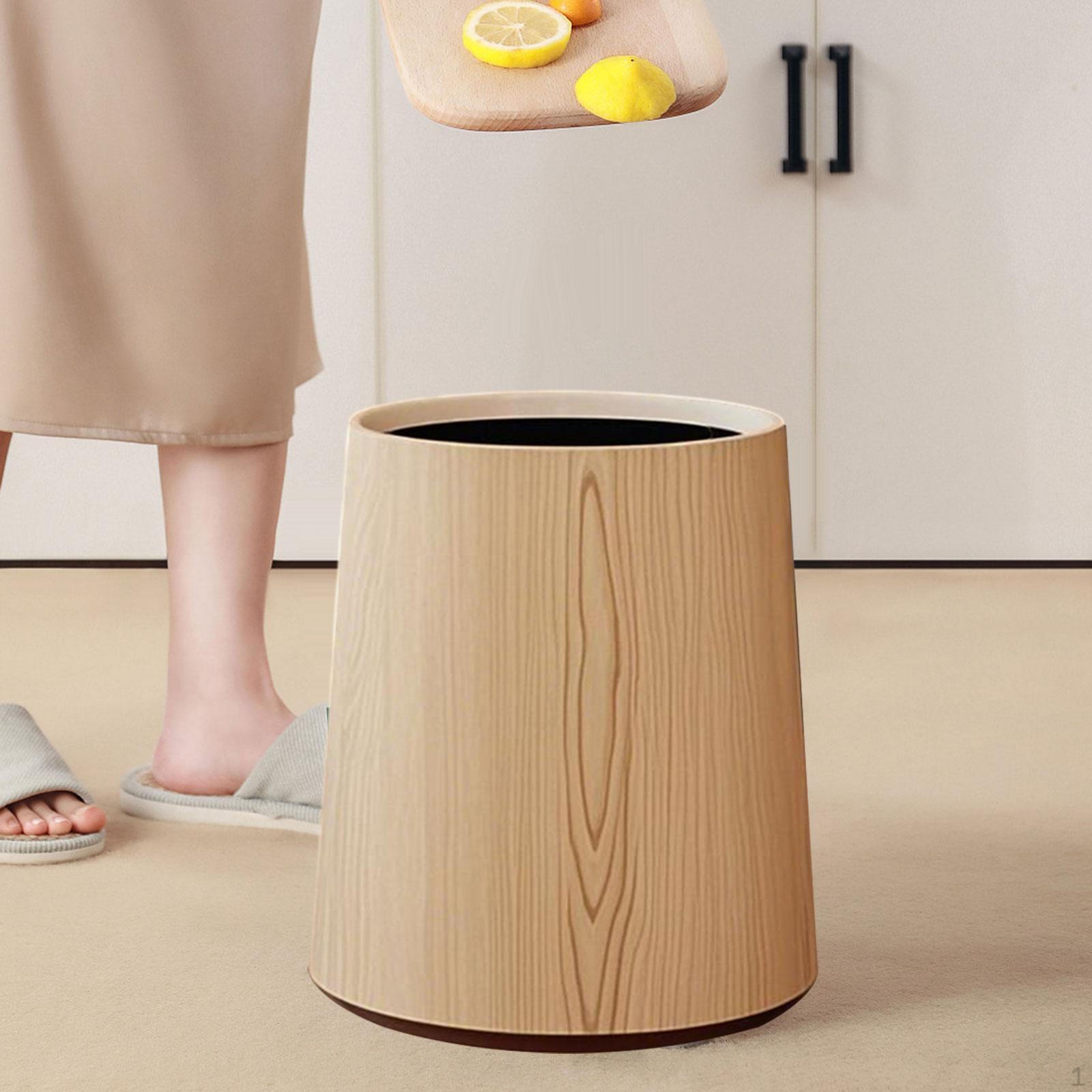 

Побутовий сміттєвий бак Ванна кімната Відро Багаторазовий Стильний Знімний Внутрішній Кошик для сміття Туалетний папір S wood