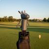 PU Leather Golf Wood Cover Guarding Cartoon Headcover Easy and Off Brown