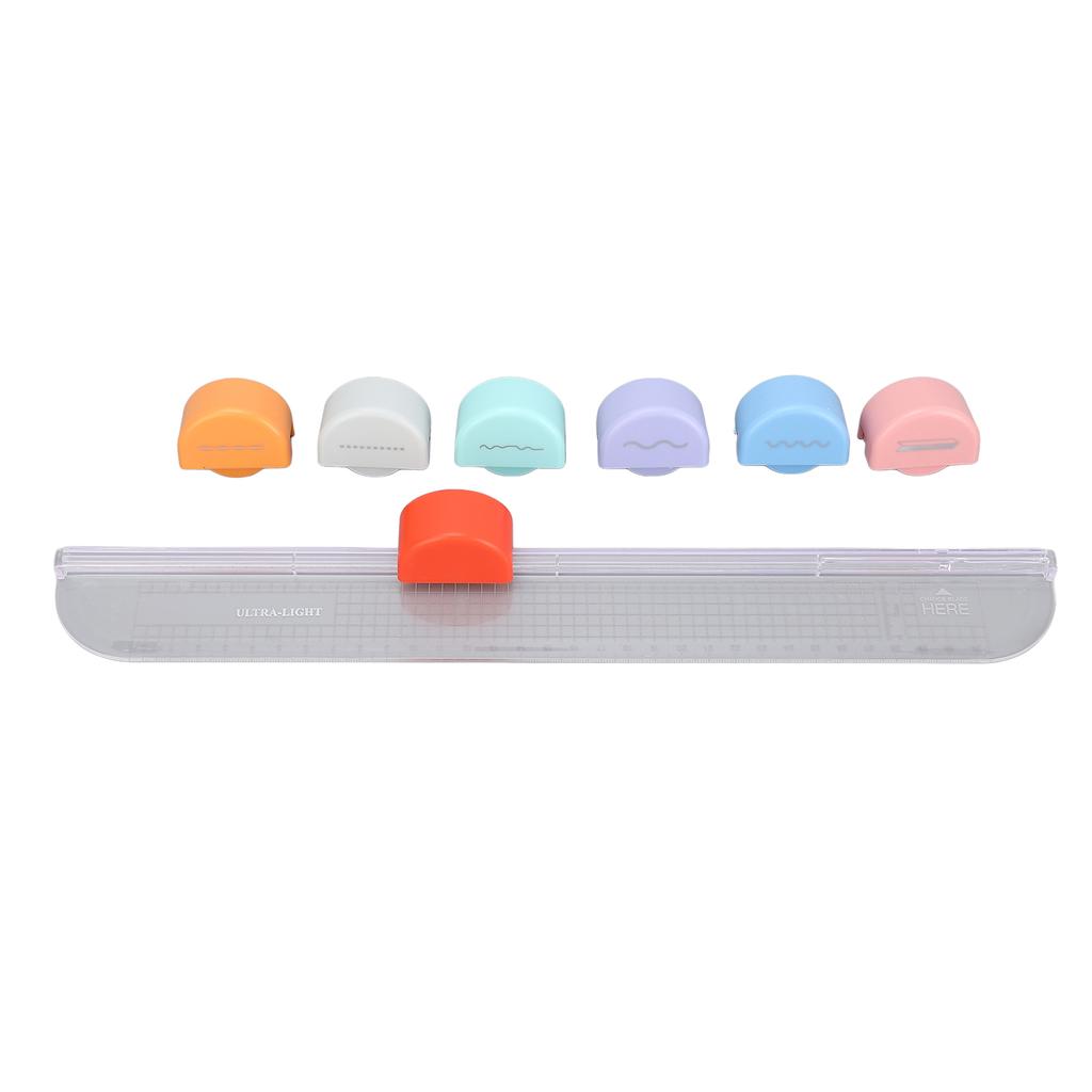 7 in 1 Paper Cutter Locating Ruler Design Versatile Trimmer Scrapbook Tool for Straight Dotted