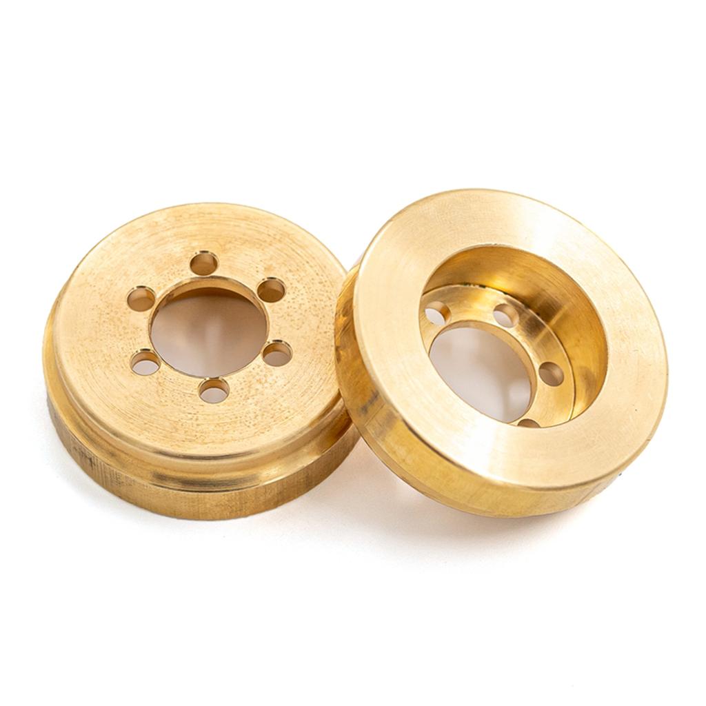2PCS Brass Internal Wheel Weight Block Replacement for 1/10 TRAX4 90046 90047 Remote Control