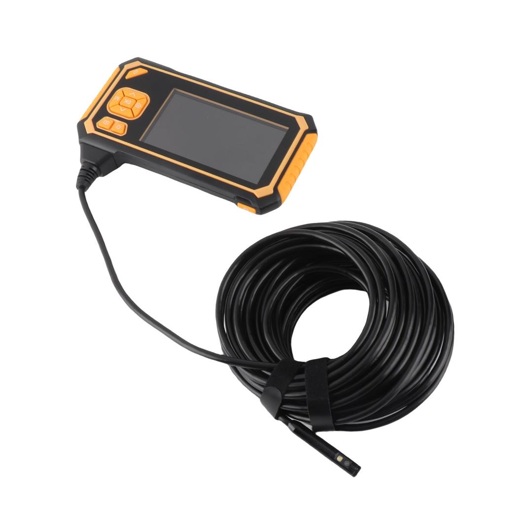 Endoskopická kamera 8mm Duální objektiv 1080P HD 4,3palcový Barevný LCD displej Boroskop Inspekční kamera se světlem pro