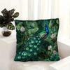 1 Stück Vintage Dschungel Pfauenmuster Kissenbezug, Geeignet für Sofa, Schlafzimmer, Wohnzimmer, Elegantes Geschenk für Liebhaber der Heimdekoration
