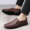 Black Shoes Men  Soft  Man Shoes High Quality Casual Genuine Leather Boat Shoes Men Flats  Driving Shoes