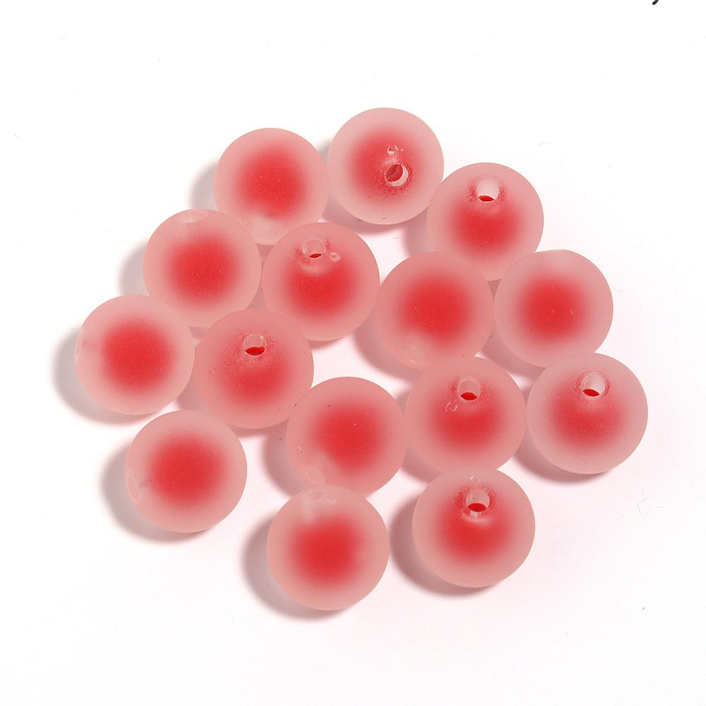 10pcs Acrylic Frosted Beads 16mm Color Matte Round Loose Spacer Bead for Jewelry Making DIY Neckalce Bracelet Supplies Wholesale