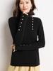 Cashmere Turtleneck Button-Up Sweater - Women's 2026 Autumn/Winter Loose Slimming Warm Base Layer