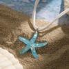 Y2k Large Resin Starfish Pendant Necklace for Women Trendy Summer Beach Vacation Jewelry On Neck 2025 Fashion Accessories Female